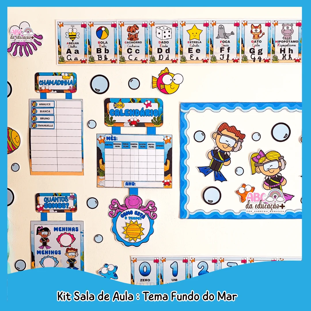 Kit Sala de Aula : Tema Fundo do Mar - Imagem 6