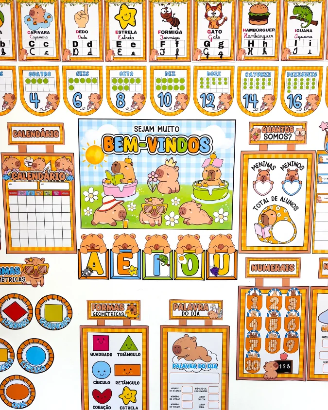 Kit Sala de Aula: Tema Capivara - Imagem 2