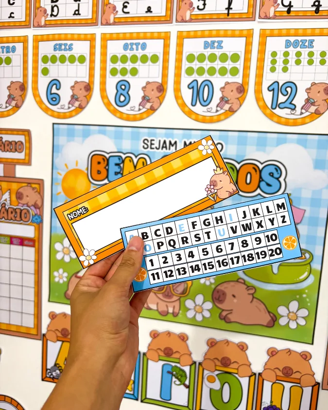 Kit Sala de Aula: Tema Capivara - Imagem 11