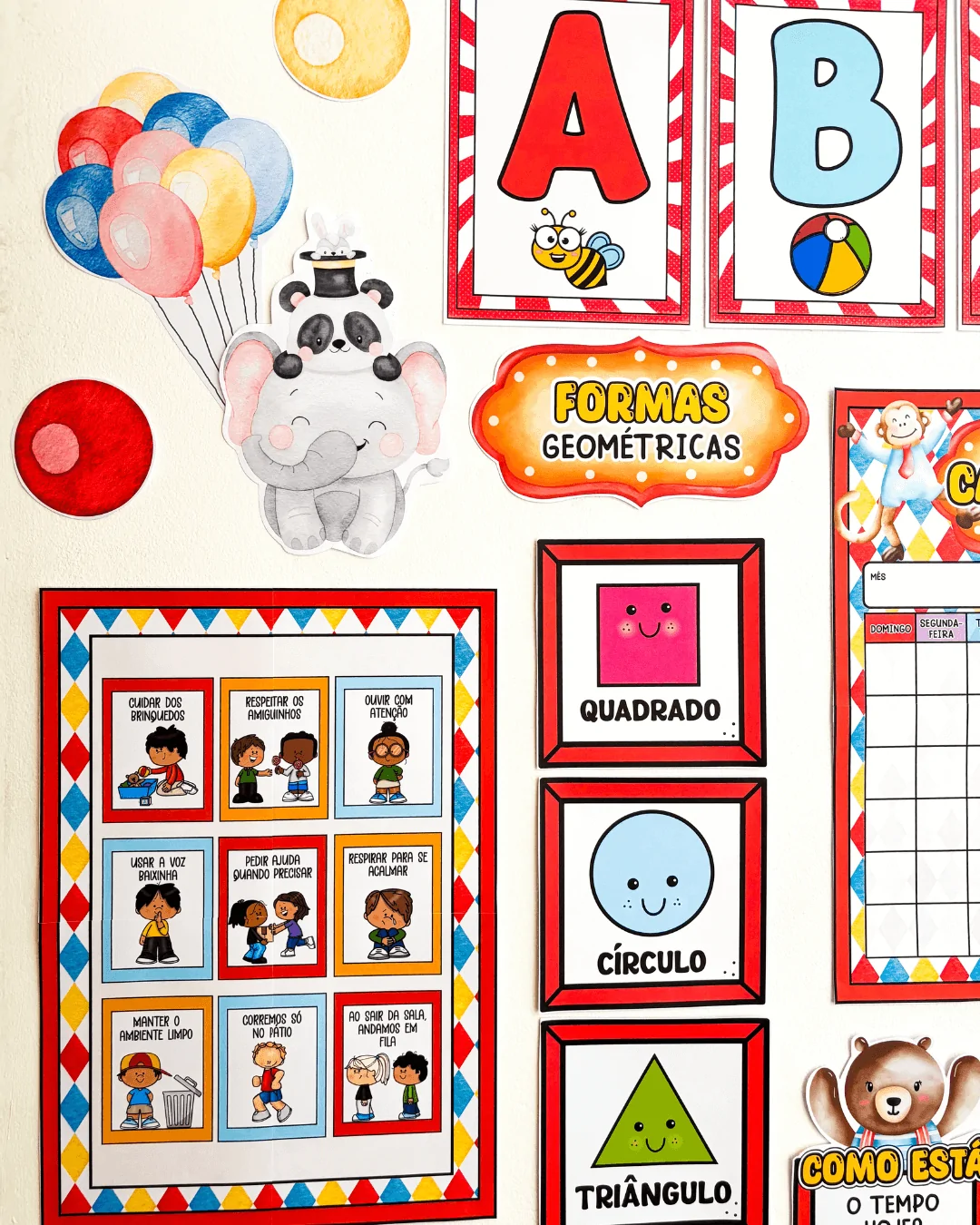 Kit Sala de Aula :  Circo Mágico Educação Infantil - Imagem 5