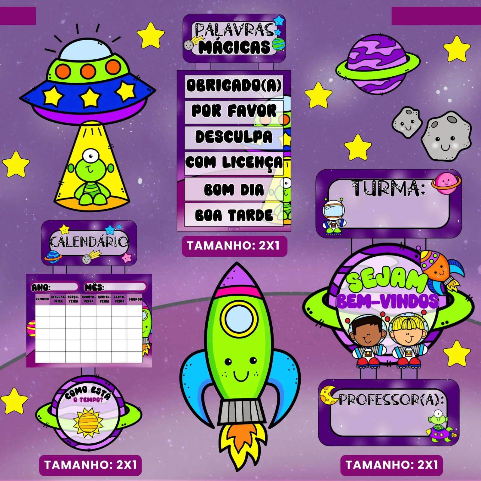 Kit Sala de Aula : Tema Astronauta - Imagem 13