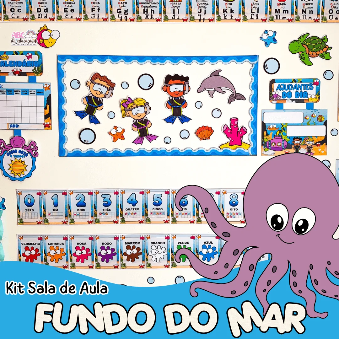 Kit Sala de Aula : Tema Fundo do Mar