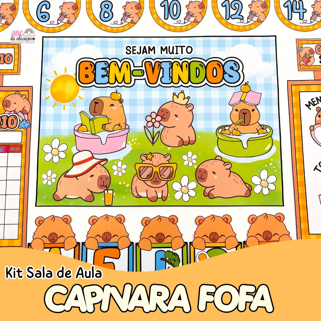 Kit Sala de Aula: Tema Capivara