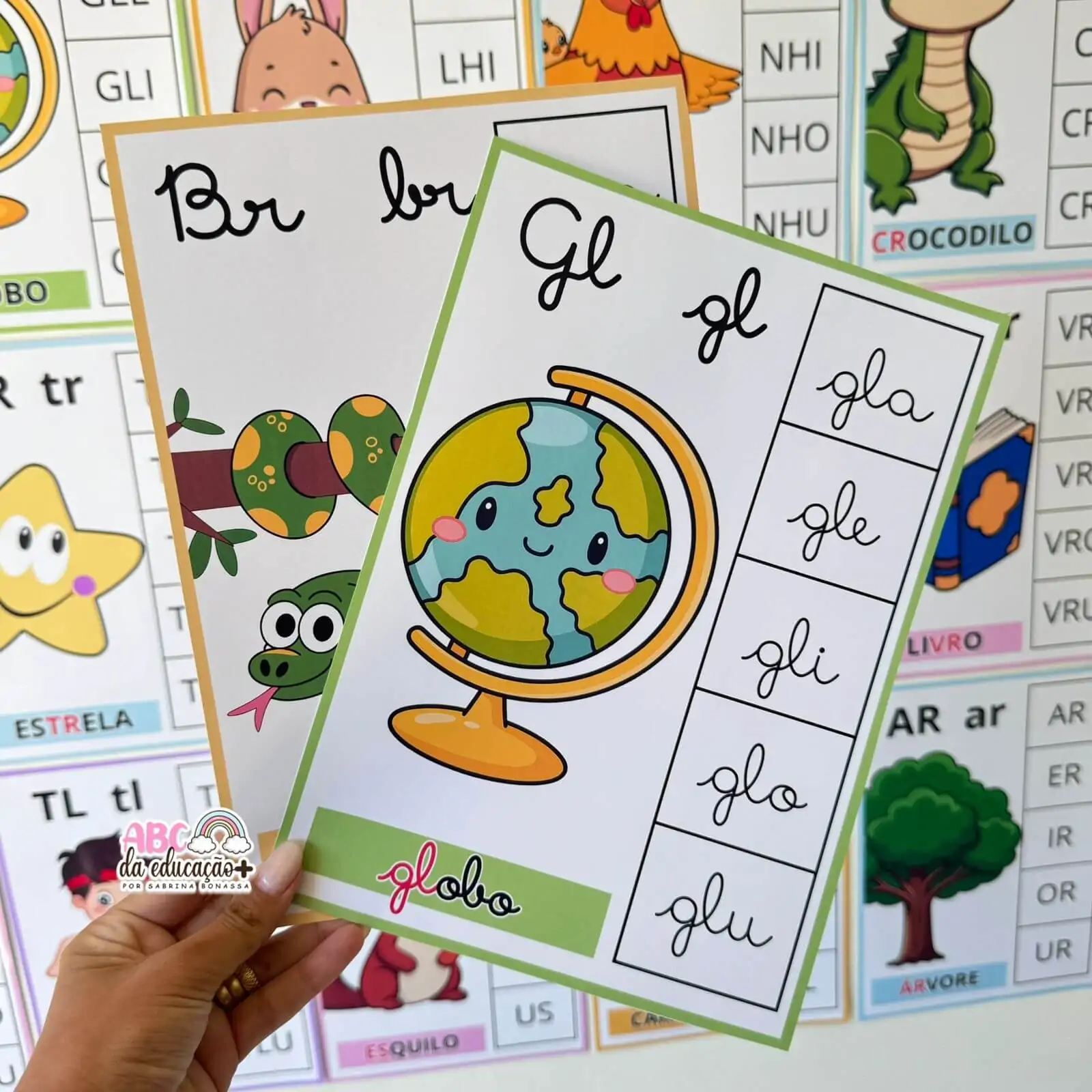 Silabário de Parede Ilustrado Sílabas Complexas– 3 Modelos Inclusos - Imagem 5