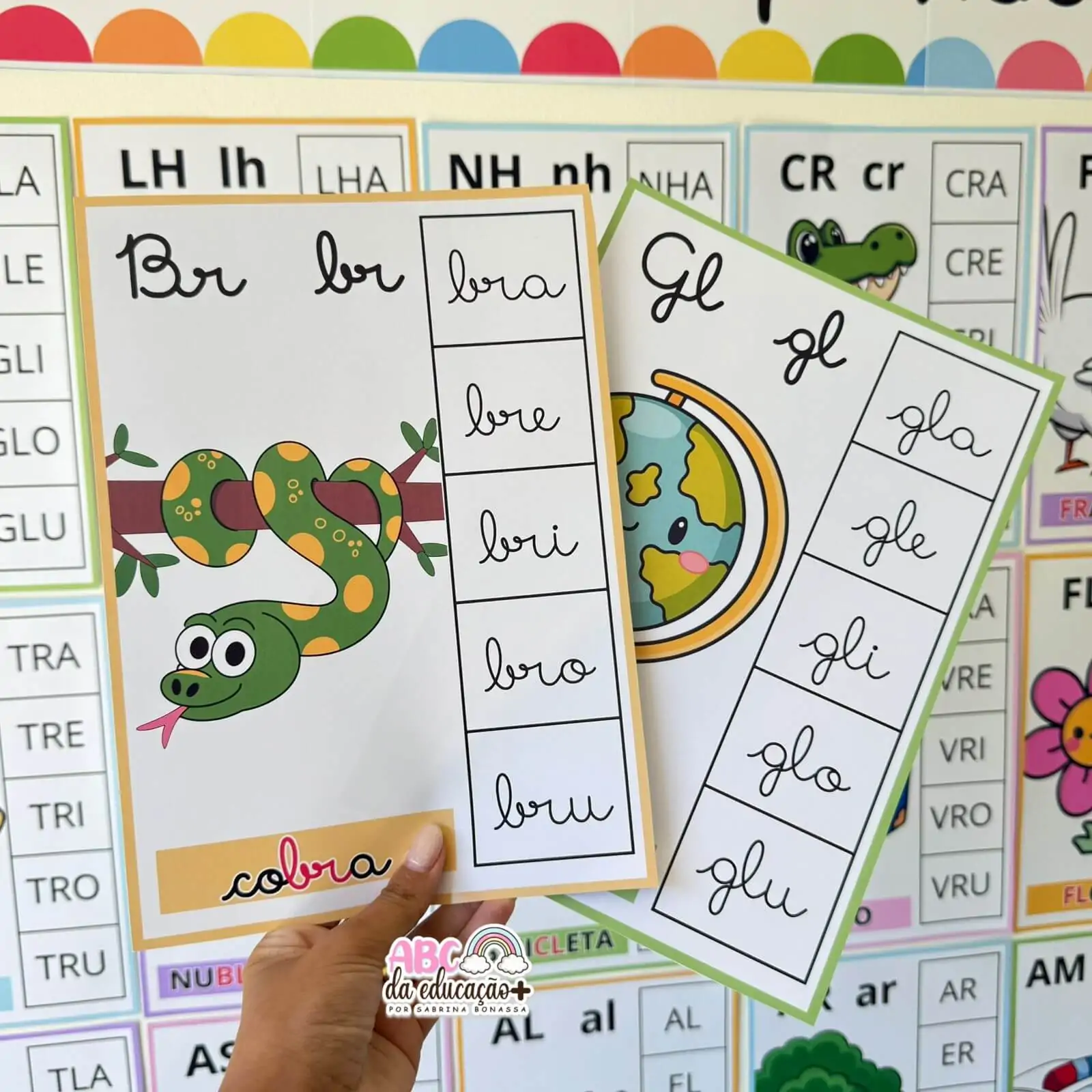 Silabário de Parede Ilustrado Sílabas Complexas– 3 Modelos Inclusos - Imagem 7