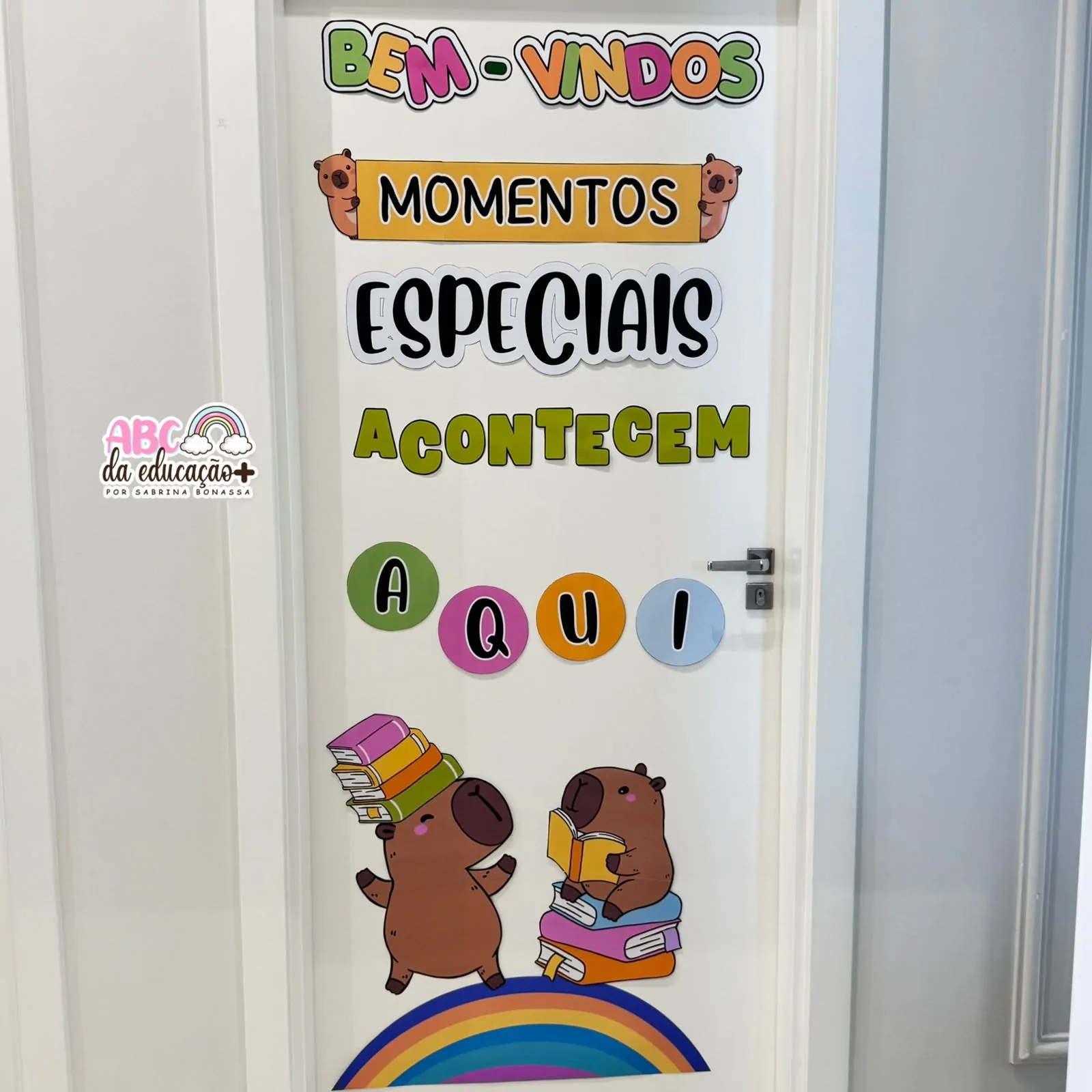 Painel de Porta Volta às Aulas – Tema Capivara - Imagem 8