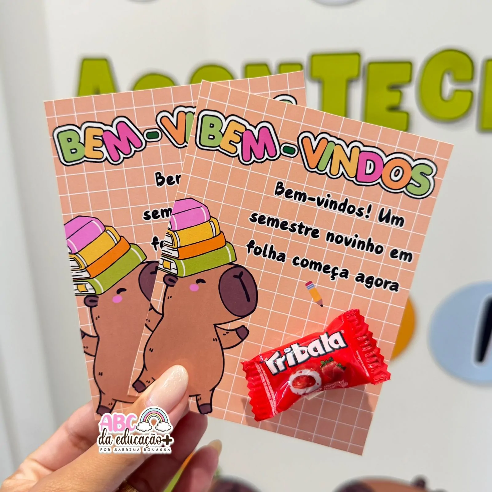 Painel de Porta Volta às Aulas – Tema Capivara - Imagem 3