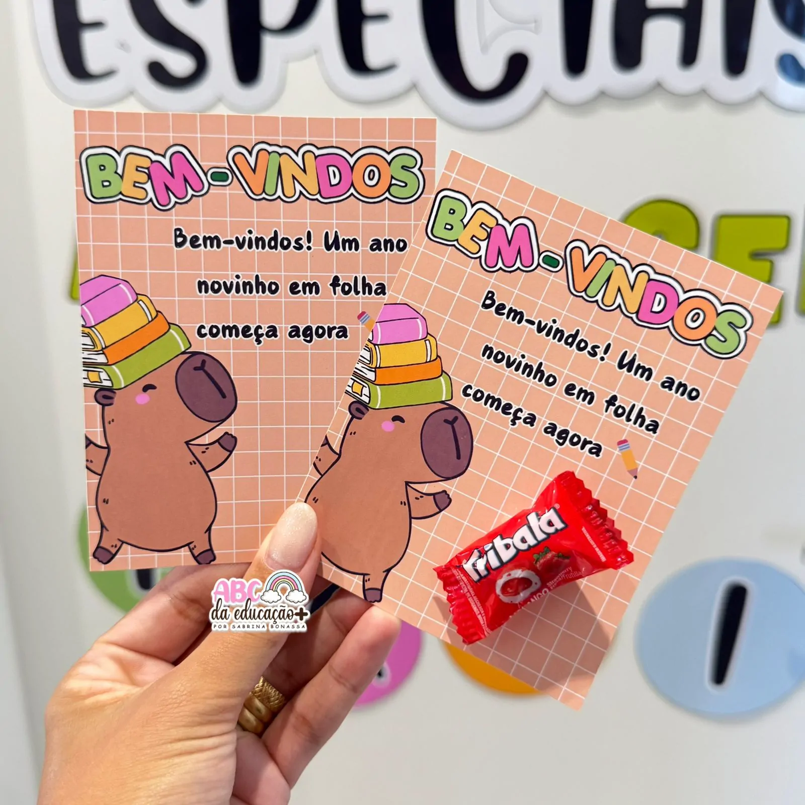 Painel de Porta Volta às Aulas – Tema Capivara - Imagem 9