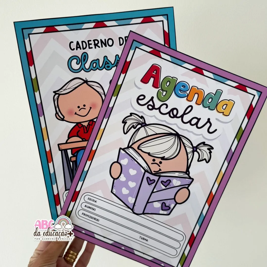 Capinhas de Caderno – Tema Crianças (Coloridas e para Colorir)