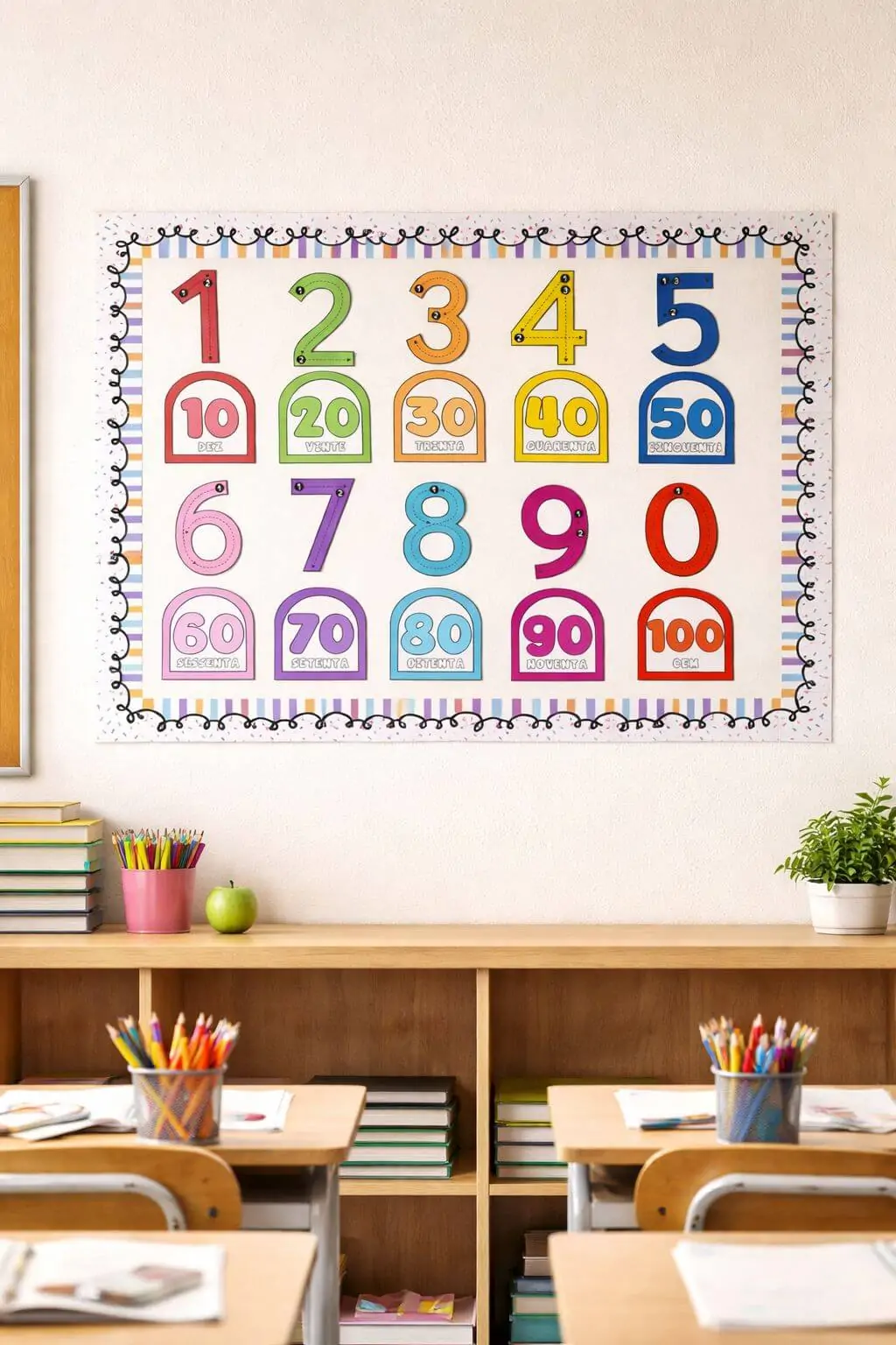 Painel de Números + Moldura Decorativa para Quadro Escolar - Imagem 6