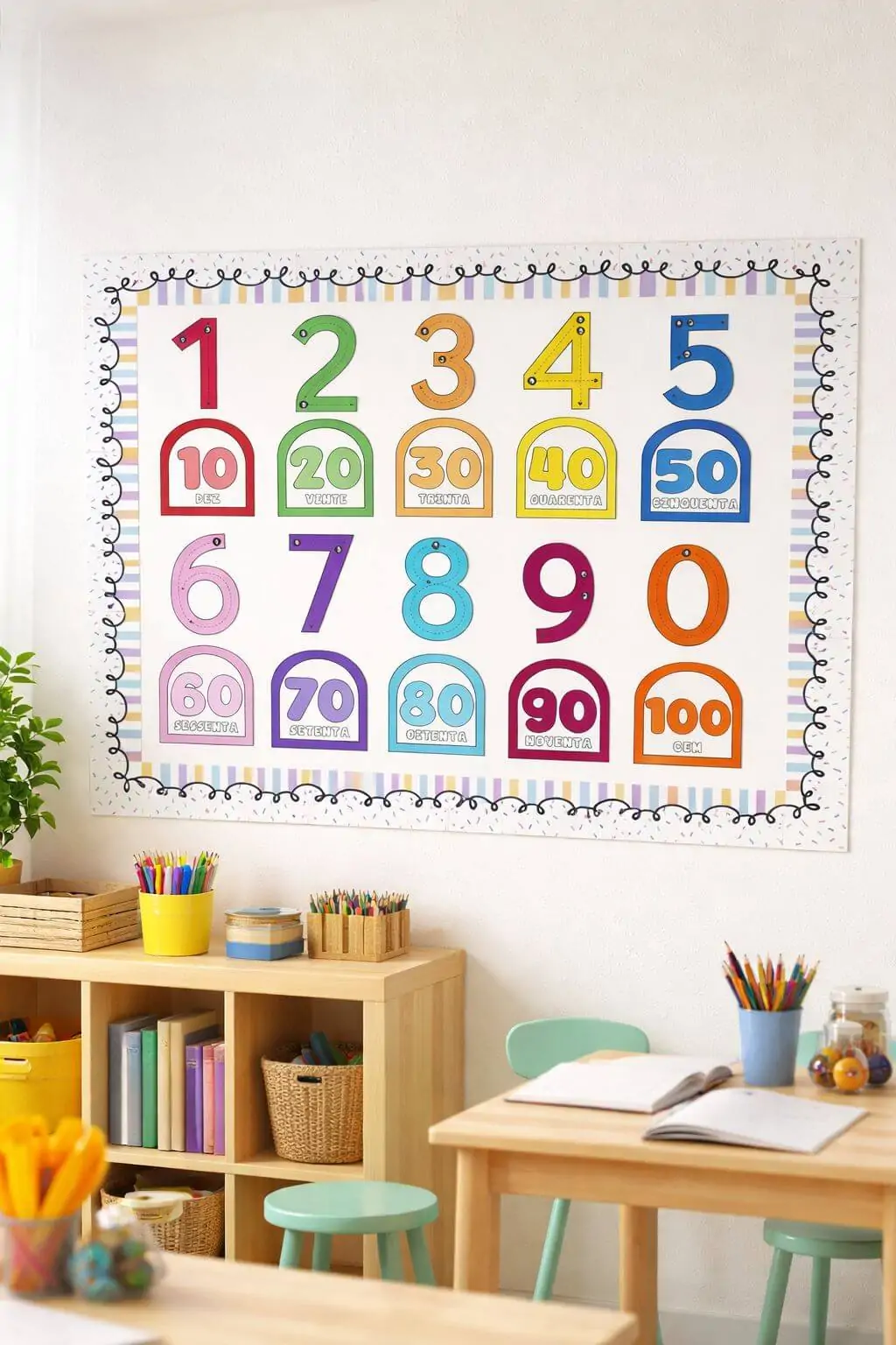 Painel de Números + Moldura Decorativa para Quadro Escolar - Imagem 7