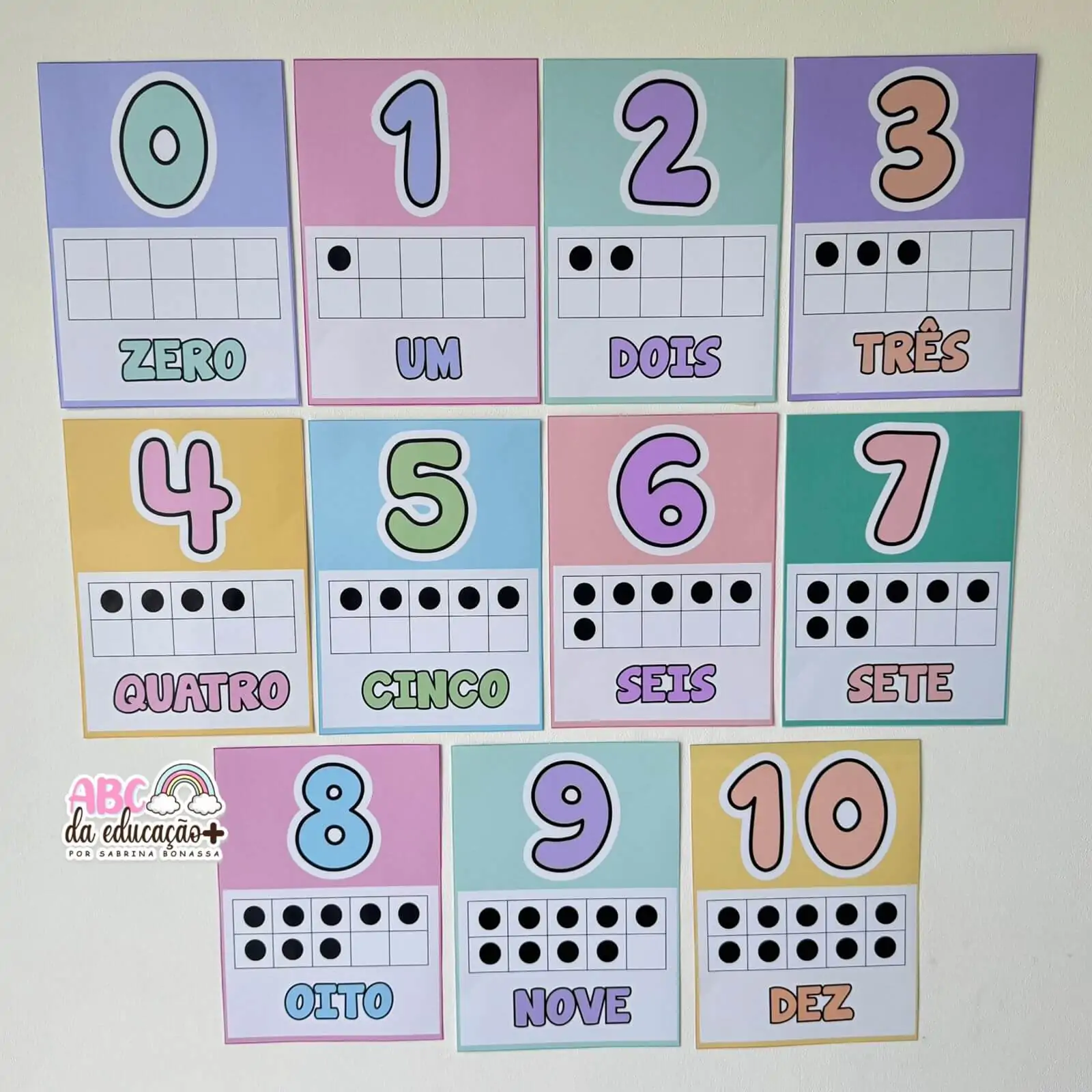 Números de Parede Candy Color – 0 a 10