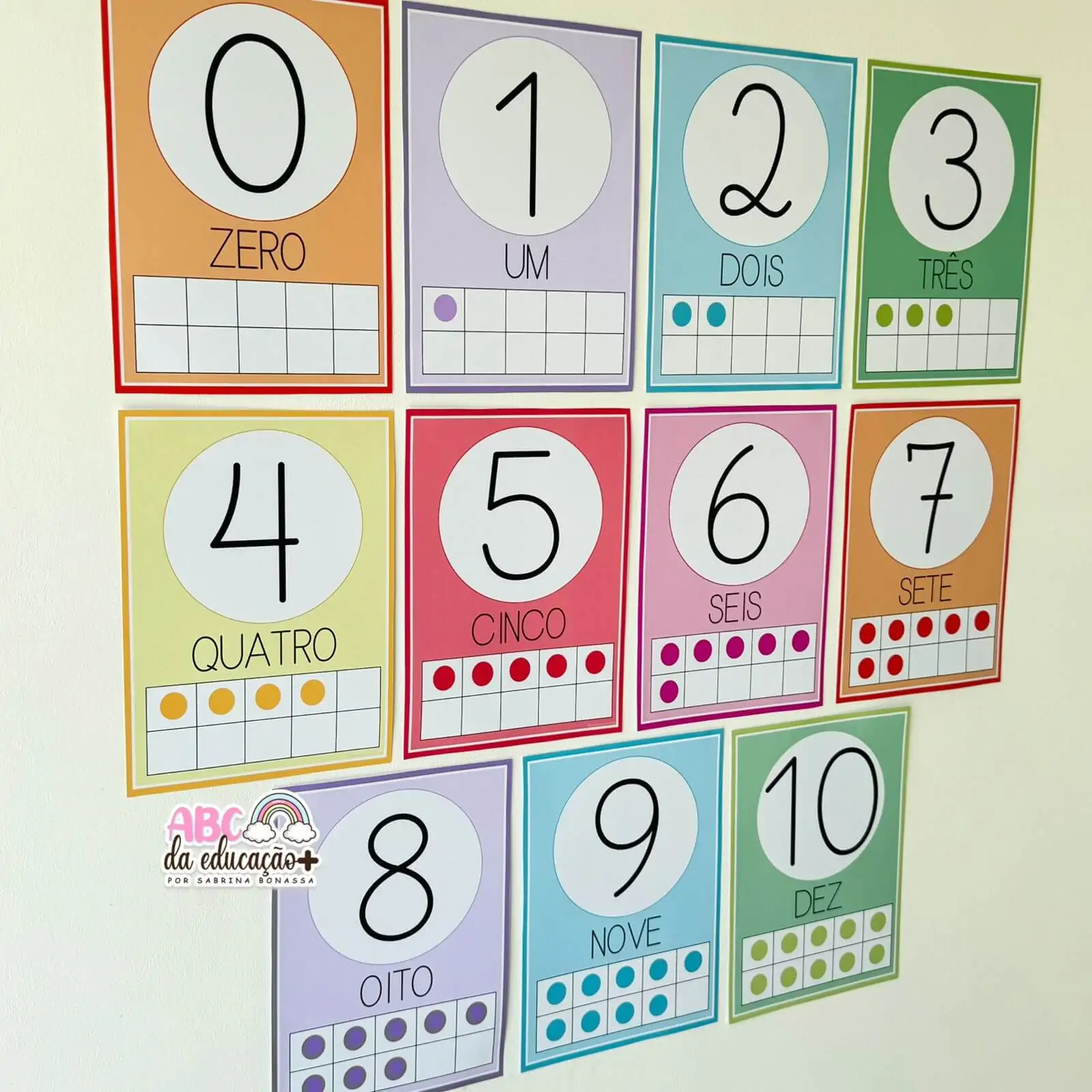 Números de Parede – Matemática Colorida 0 a 10 - Imagem 4