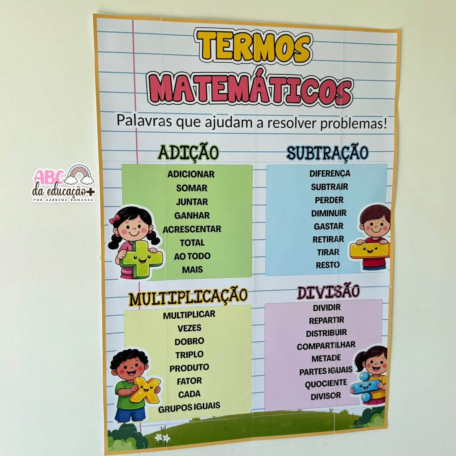 Termos Matemáticos – Banner Didático + Apostila de Apoio (1º ao 5º ano) - Imagem 4