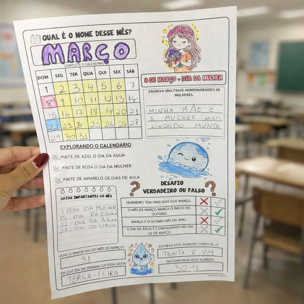 Explorando o Calendário – Março 2026