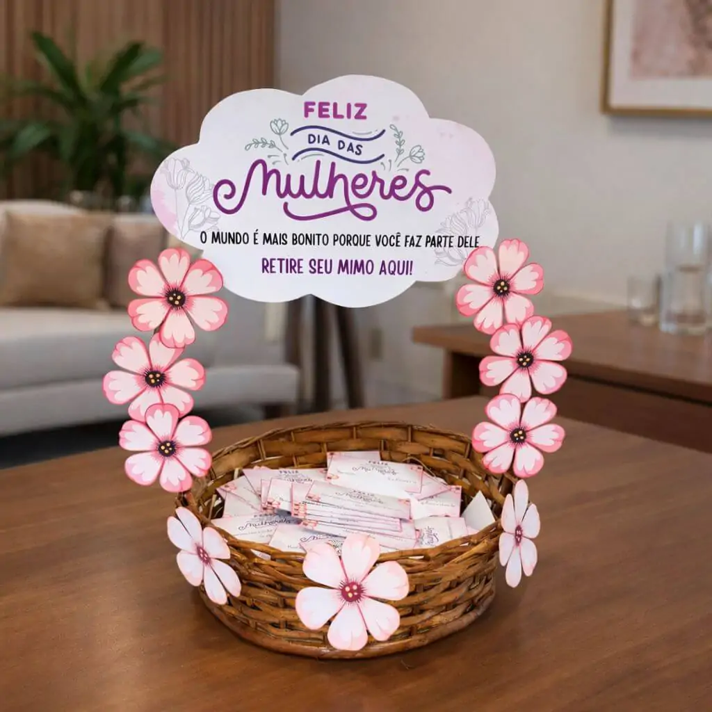 Cesta de Mensagens Dia das Mulheres – Mensagens Editáveis - Imagem 3