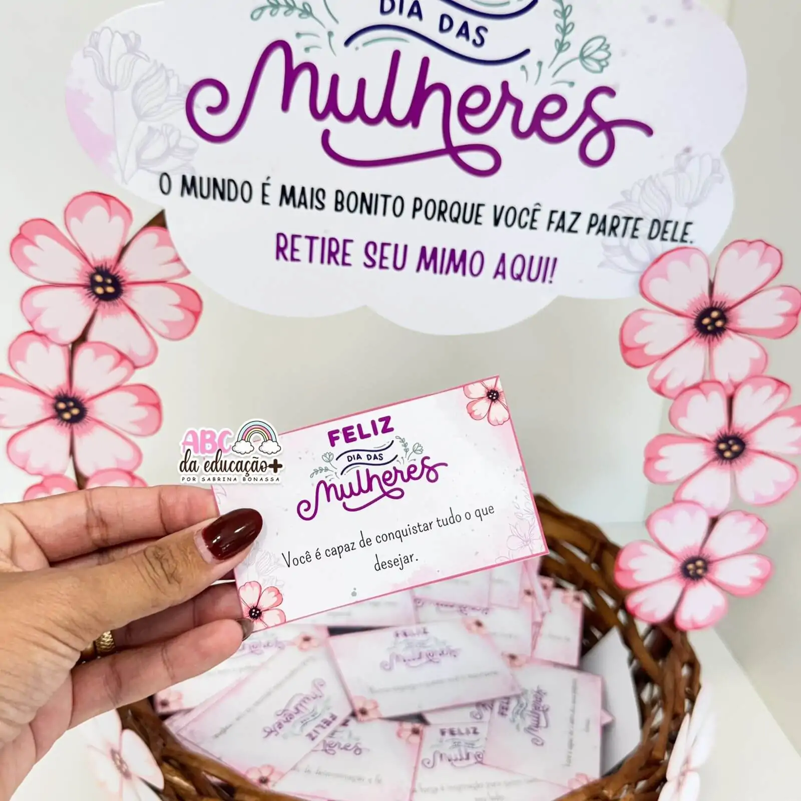 Cesta de Mensagens Dia das Mulheres – Mensagens Editáveis - Imagem 4
