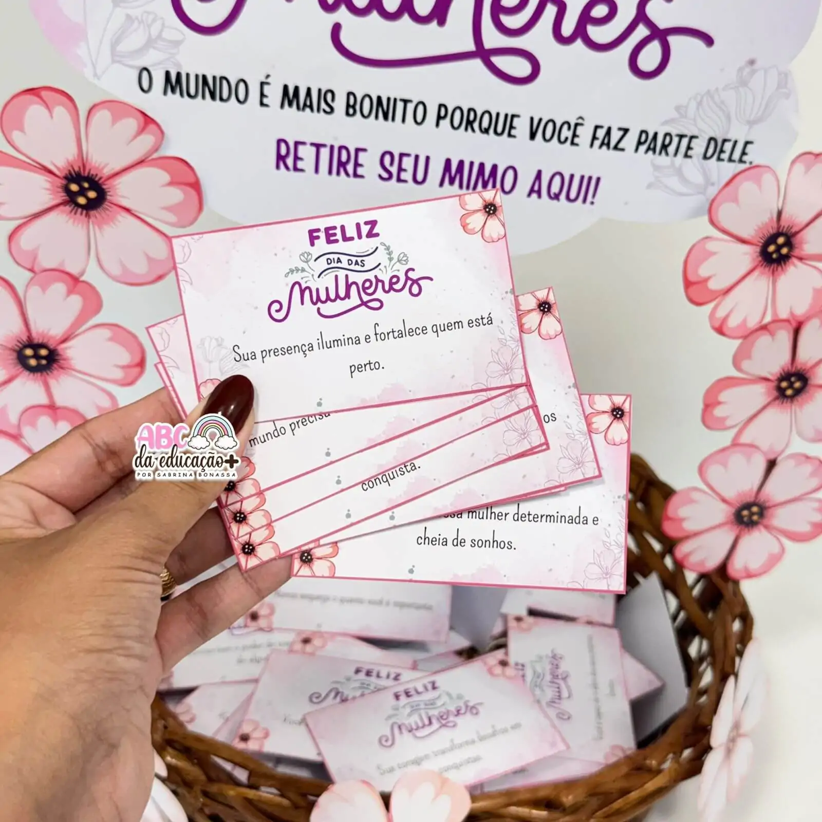 Cesta de Mensagens Dia das Mulheres – Mensagens Editáveis - Imagem 8