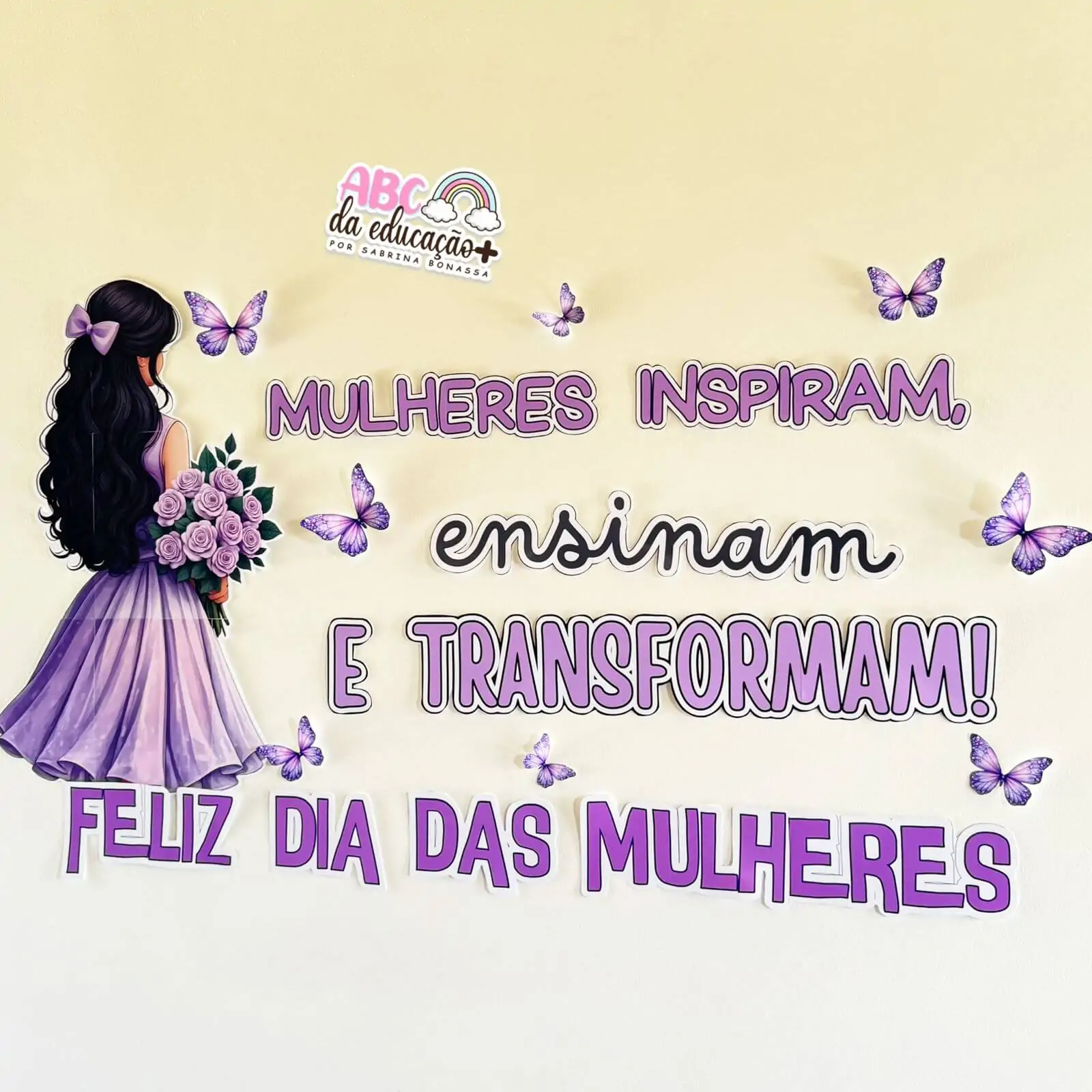 Painel Feliz Dia das Mulheres – Tema Lilás - Imagem 6