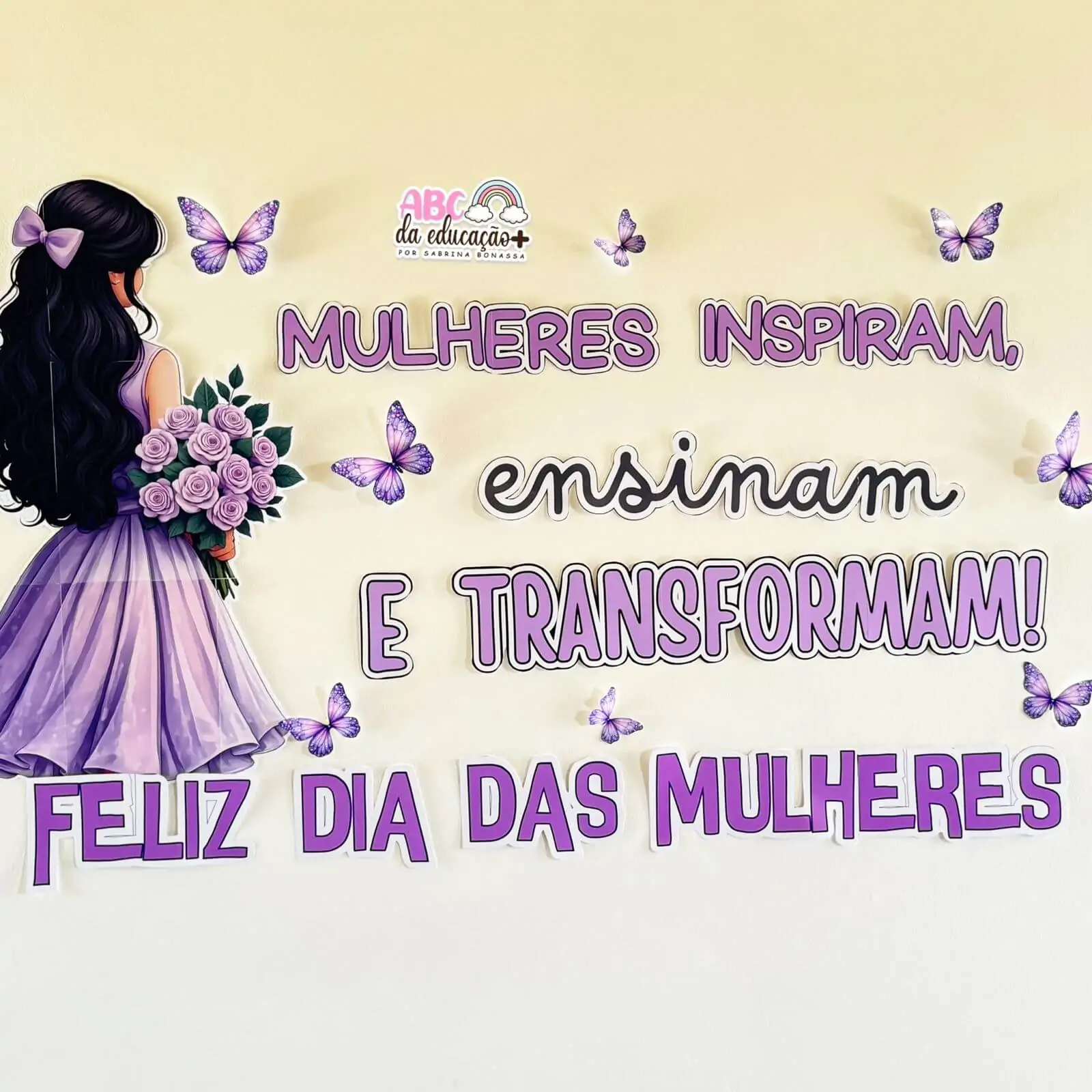 Painel Feliz Dia das Mulheres – Tema Lilás - Imagem 4
