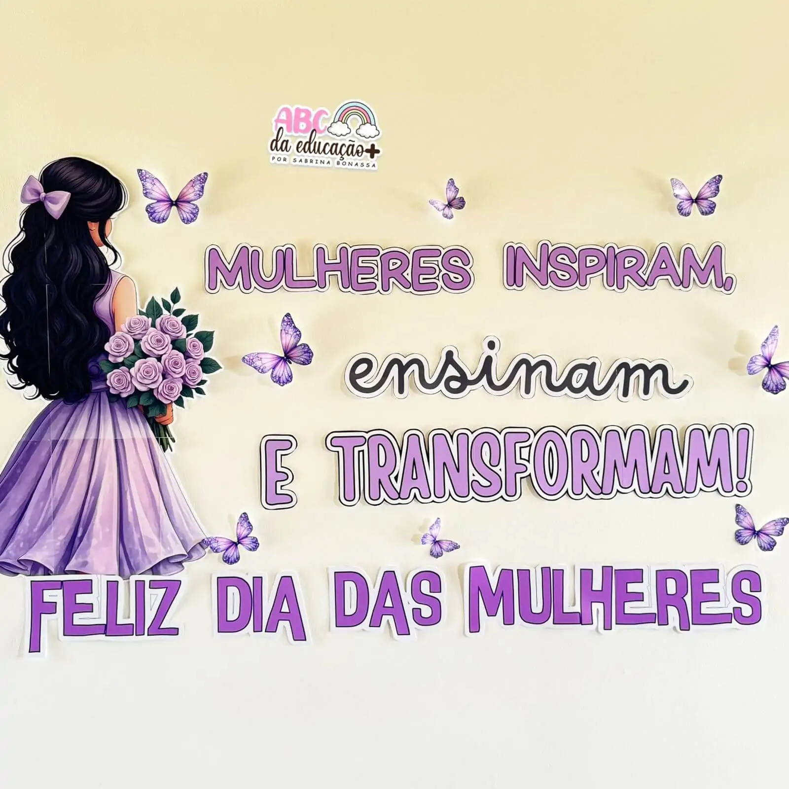 Painel Feliz Dia das Mulheres – Tema Lilás - Imagem 2
