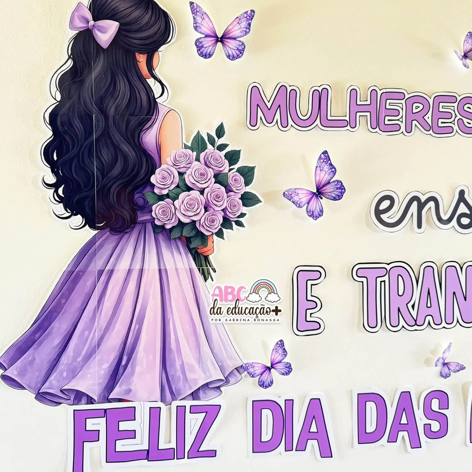 Painel Feliz Dia das Mulheres – Tema Lilás - Imagem 5