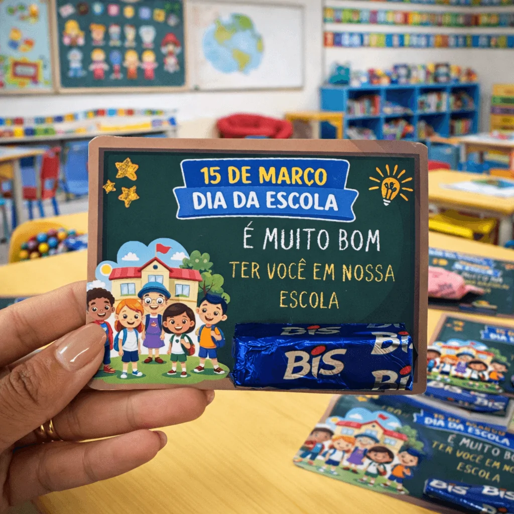 Cartão Quadro Escolar – Dia da Escola