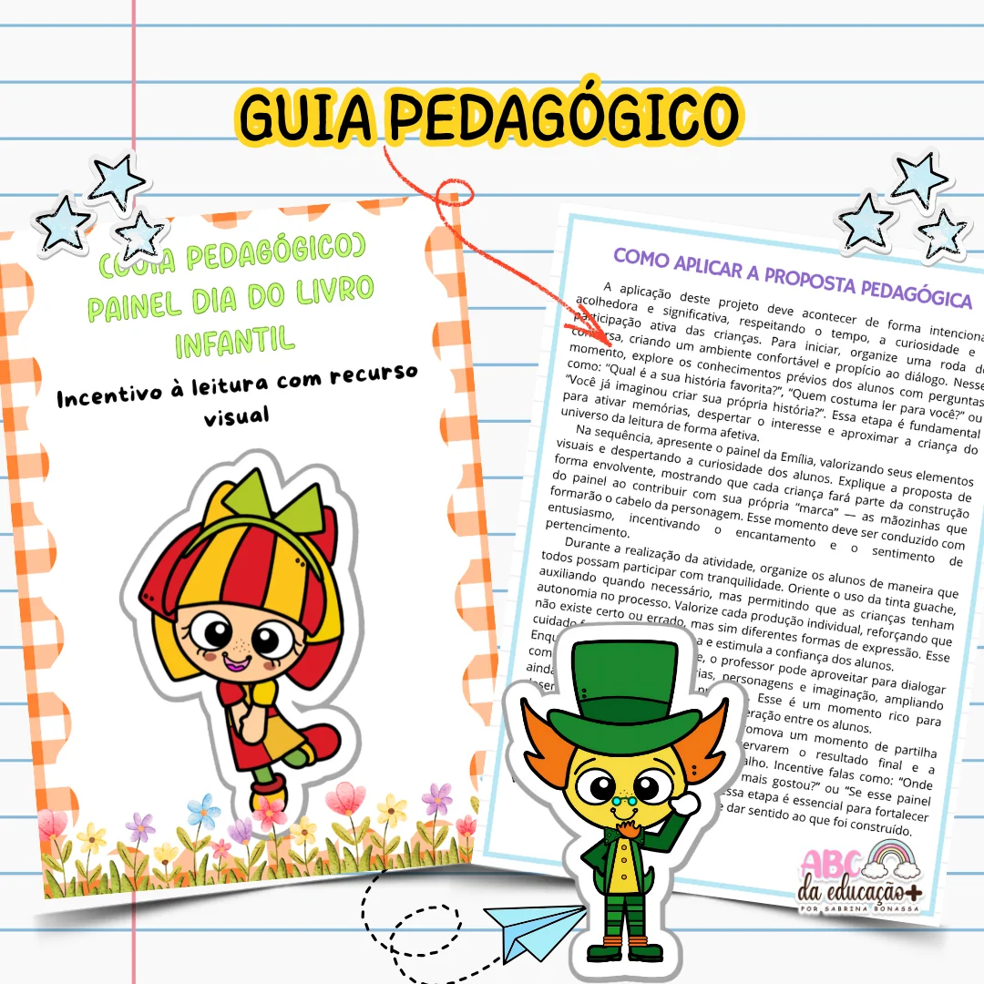 Painel Dia do Livro Infantil Emília Carimbo com as Mãos - Imagem 6