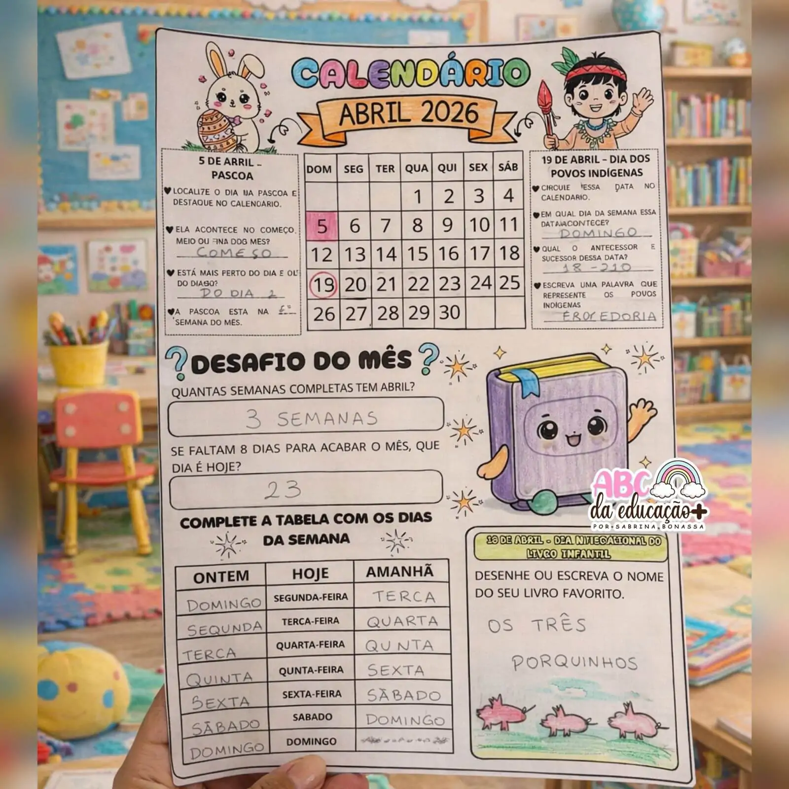 Explorando o Calendário – Abril 2026
