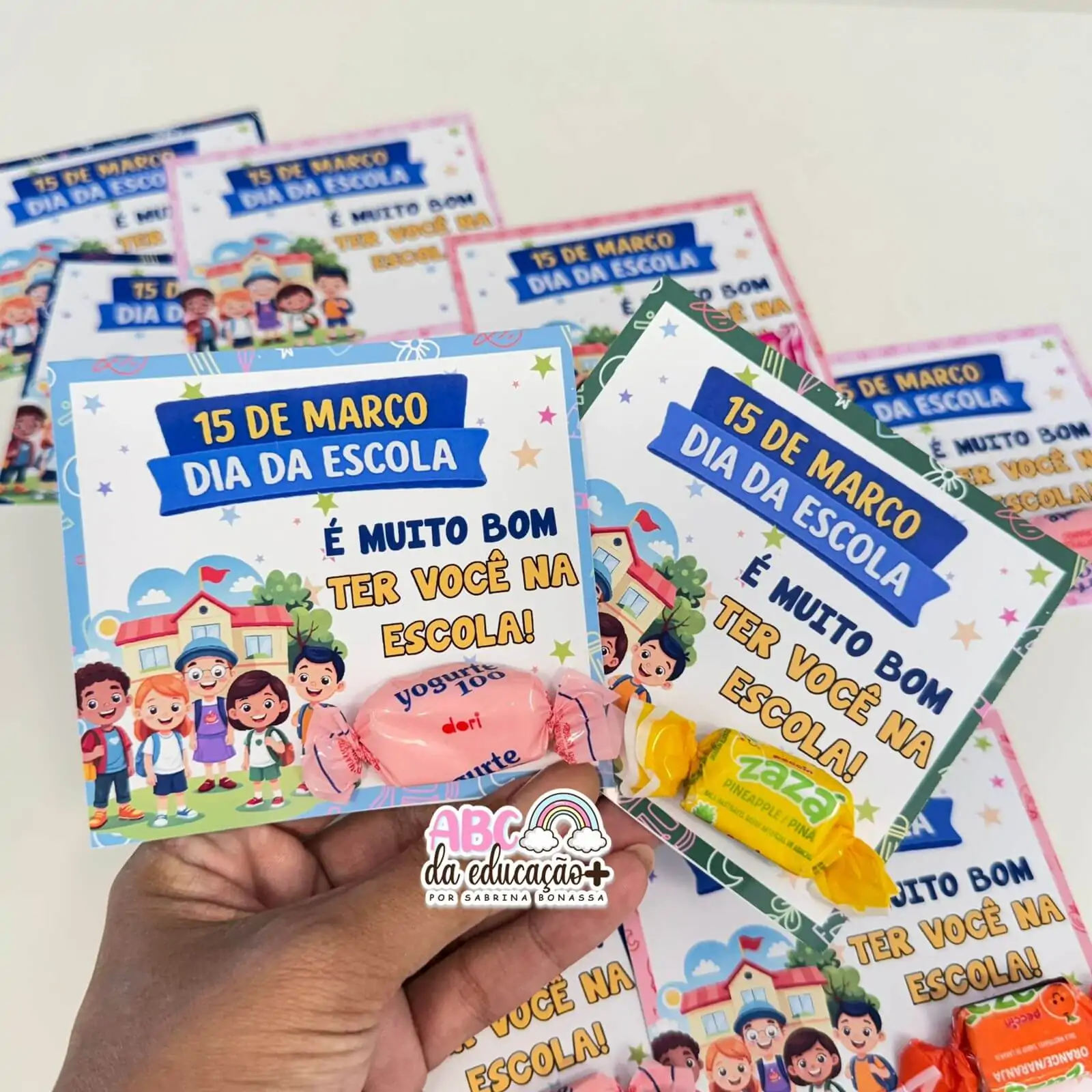 Cartões Dia da Escola Lembrancinha 15 de Março - Imagem 6