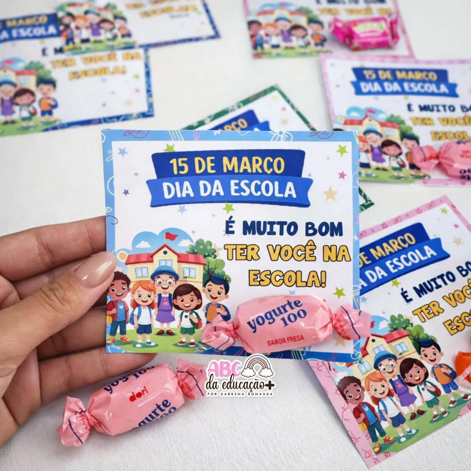 Cartões Dia da Escola Lembrancinha 15 de Março - Imagem 4