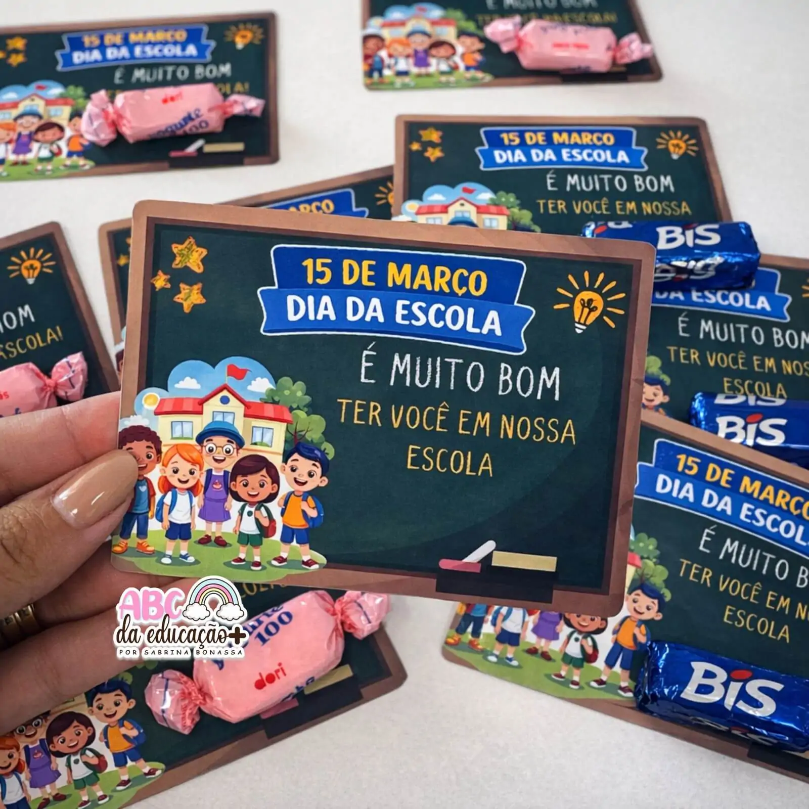 Cartão Quadro Escolar – Dia da Escola - Imagem 4