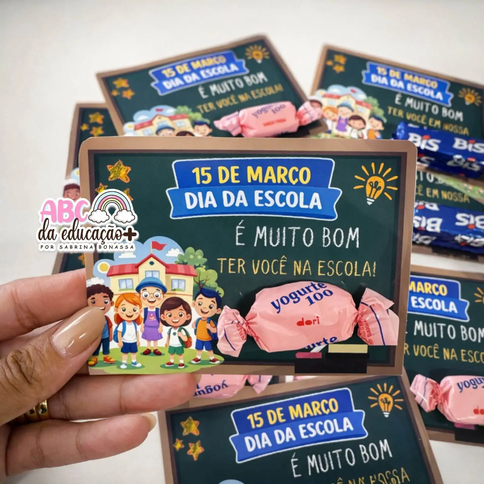 Cartão Quadro Escolar – Dia da Escola - Imagem 2
