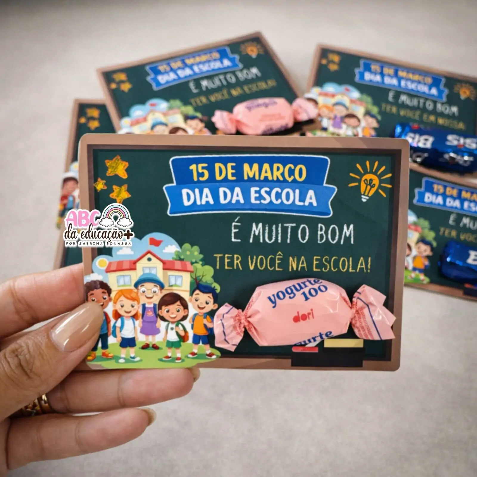 Cartão Quadro Escolar – Dia da Escola - Imagem 5