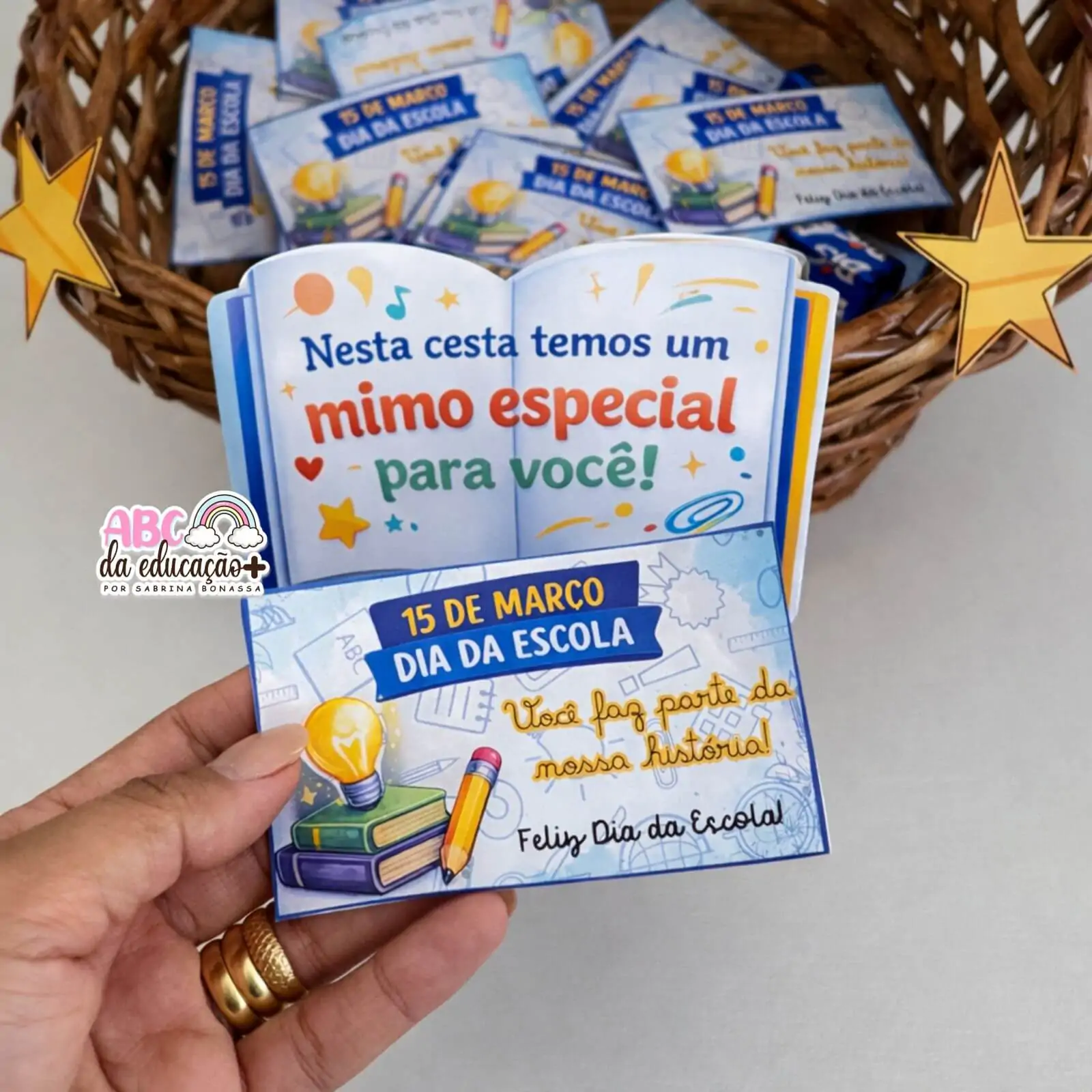 Cesta Dia da Escola – Decoração e Cartão - Imagem 5