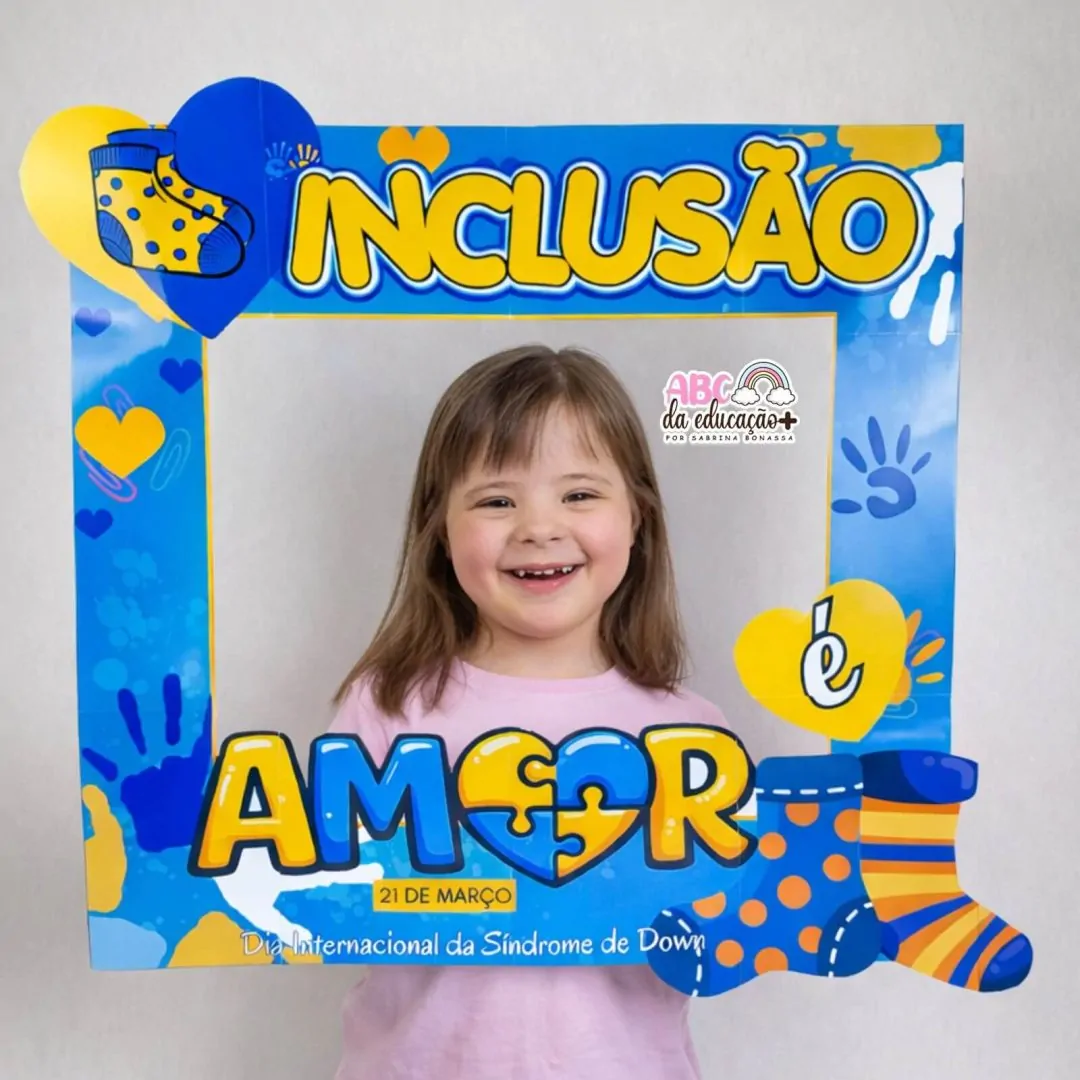 Moldura Inclusão é Amor – Dia Internacional da Síndrome de Down