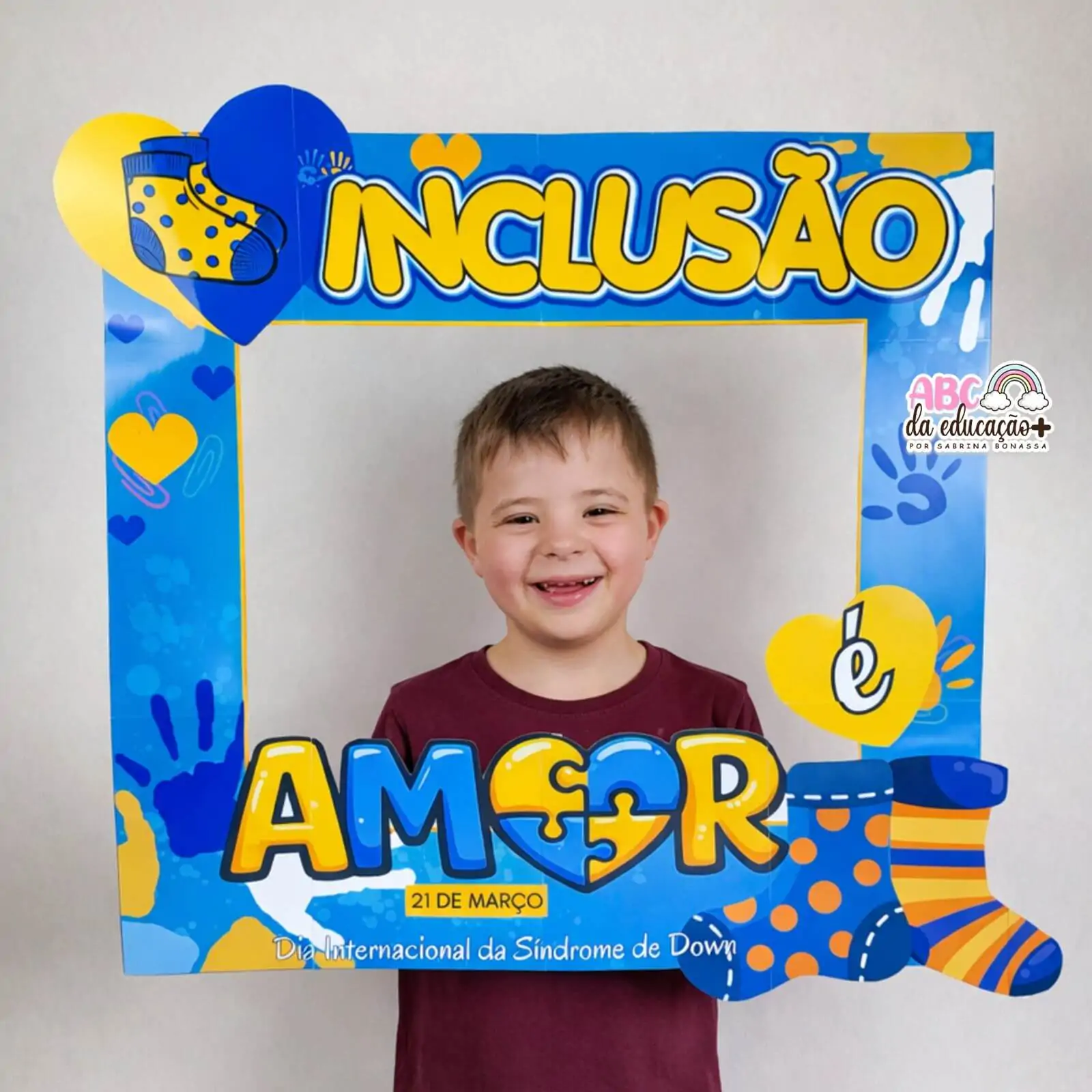 Moldura Inclusão é Amor – Dia Internacional da Síndrome de Down - Imagem 3