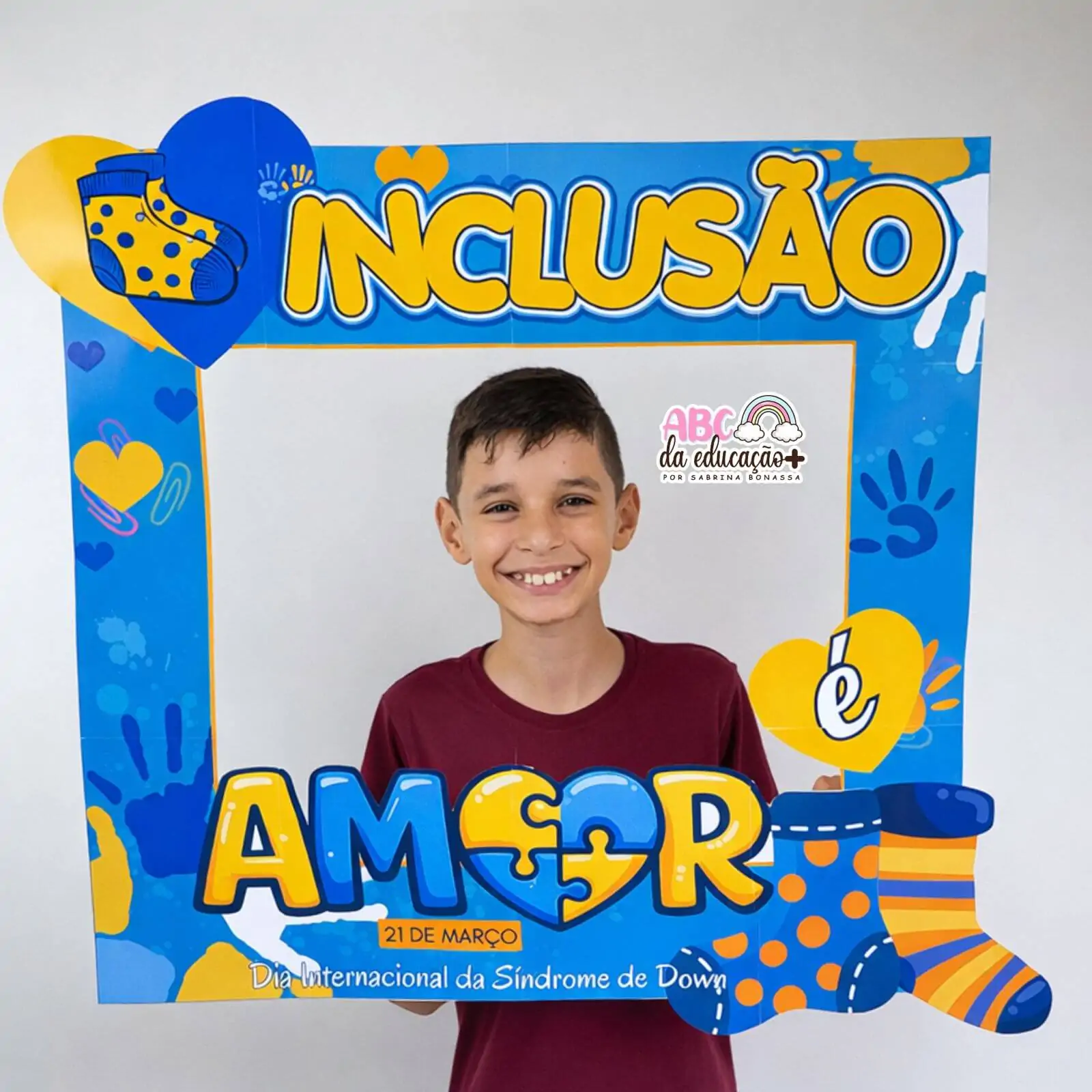 Moldura Inclusão é Amor – Dia Internacional da Síndrome de Down - Imagem 4