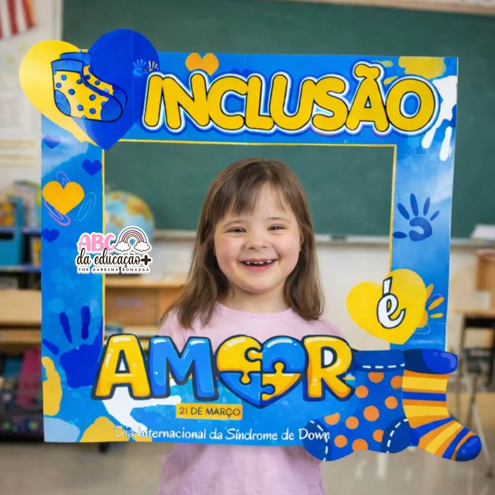 Moldura Inclusão é Amor – Dia Internacional da Síndrome de Down - Imagem 5