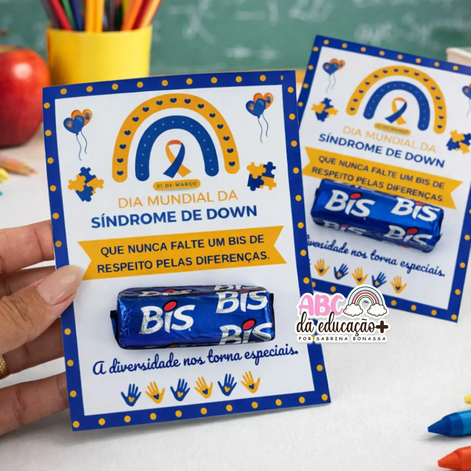 Cartão Lembrancinha – Dia Mundial da Síndrome de Down