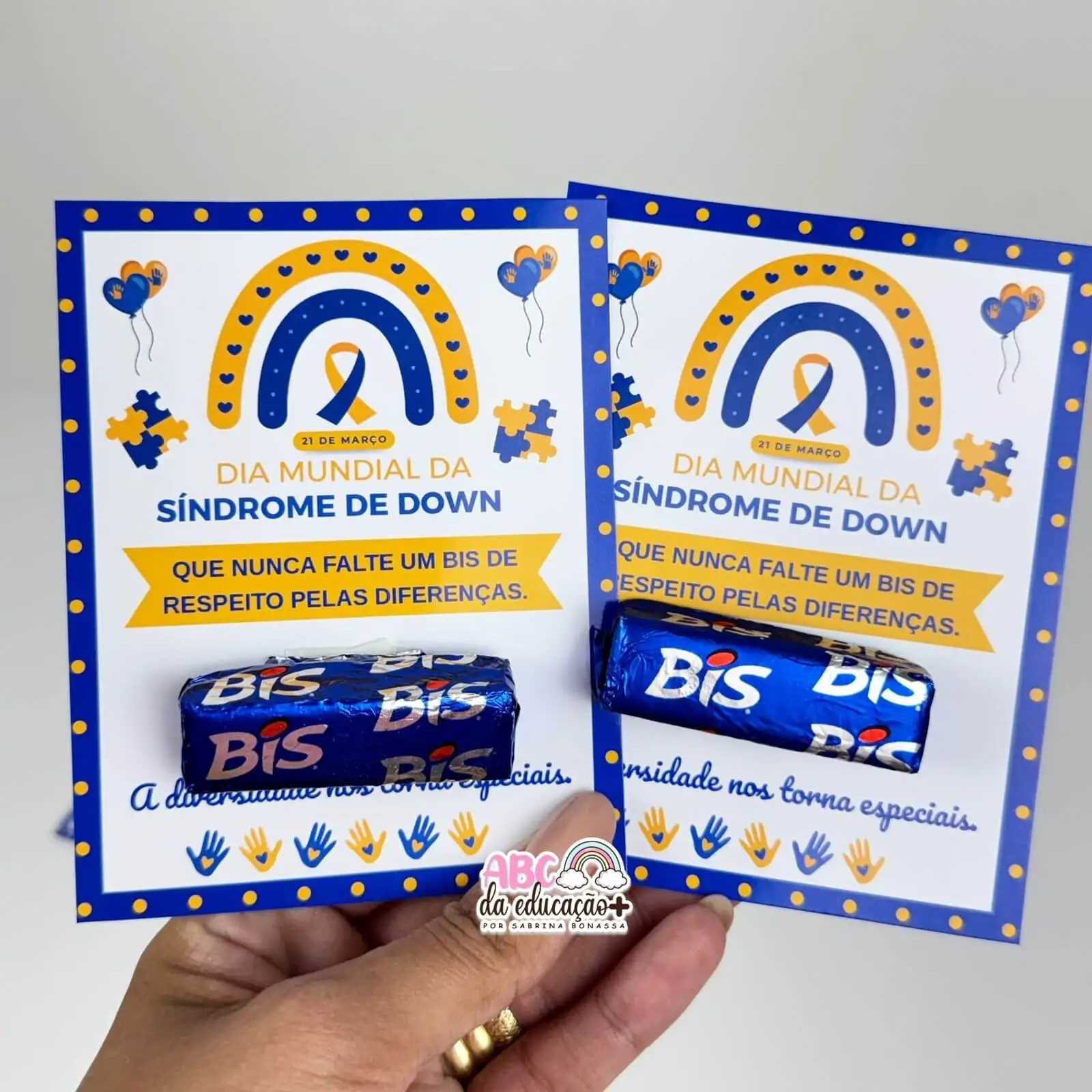 Cartão Lembrancinha – Dia Mundial da Síndrome de Down - Imagem 3