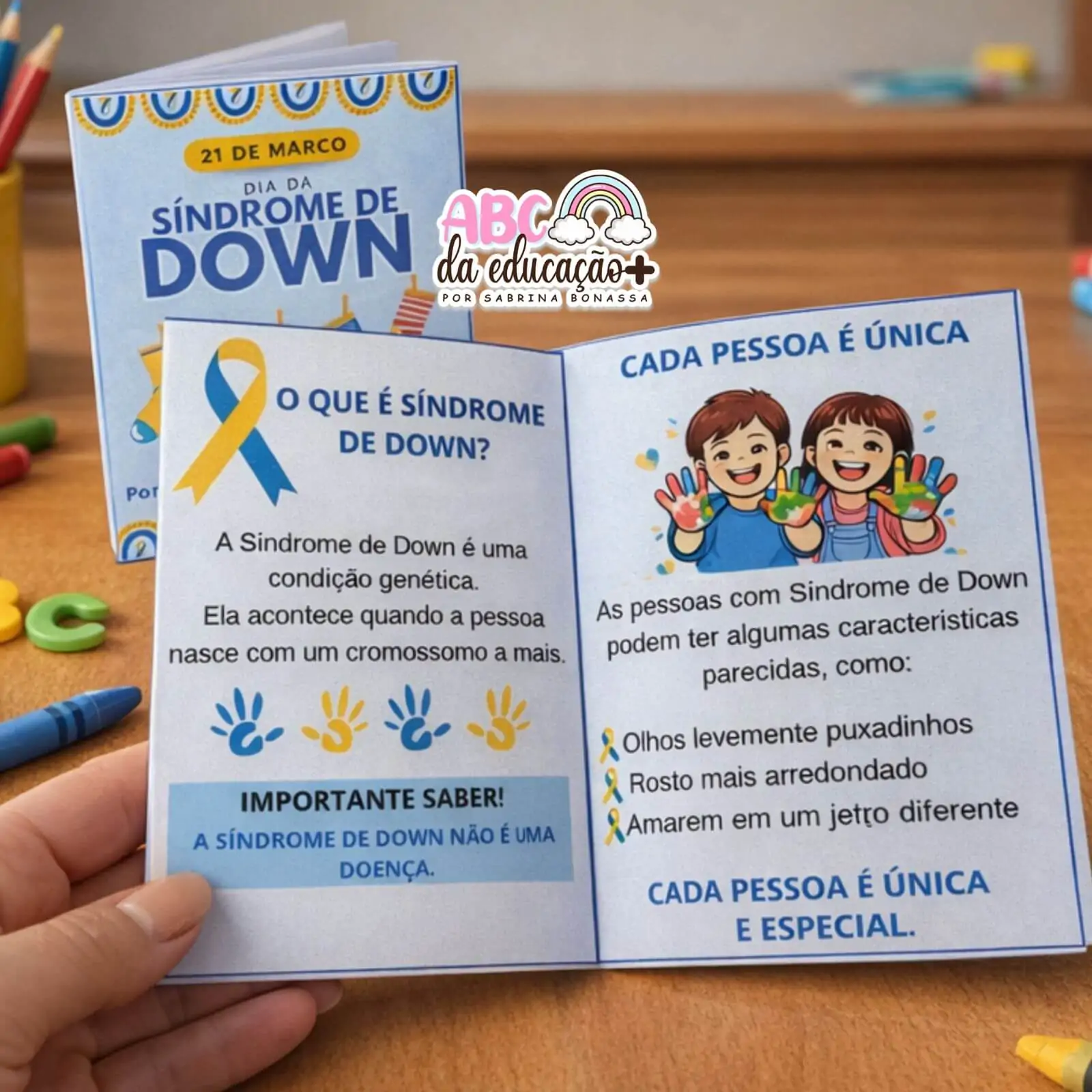 Livrinho Informativo Dobrável – Síndrome de Down