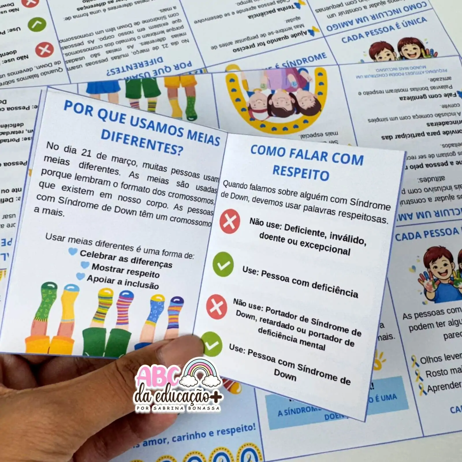 Livrinho Informativo Dobrável – Síndrome de Down - Imagem 6