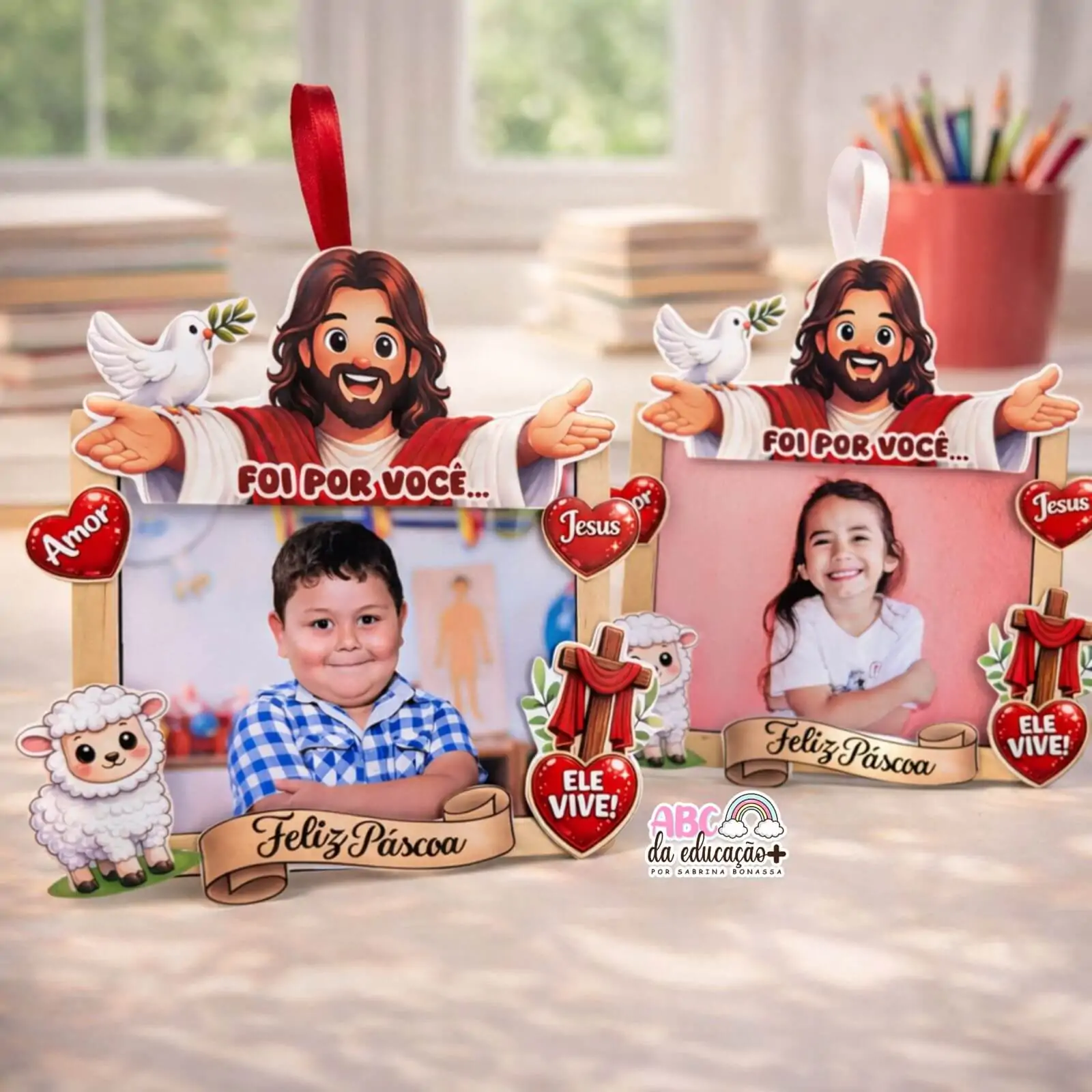 Lembrancinha Porta-Retrato Páscoa Cristã - Imagem 4