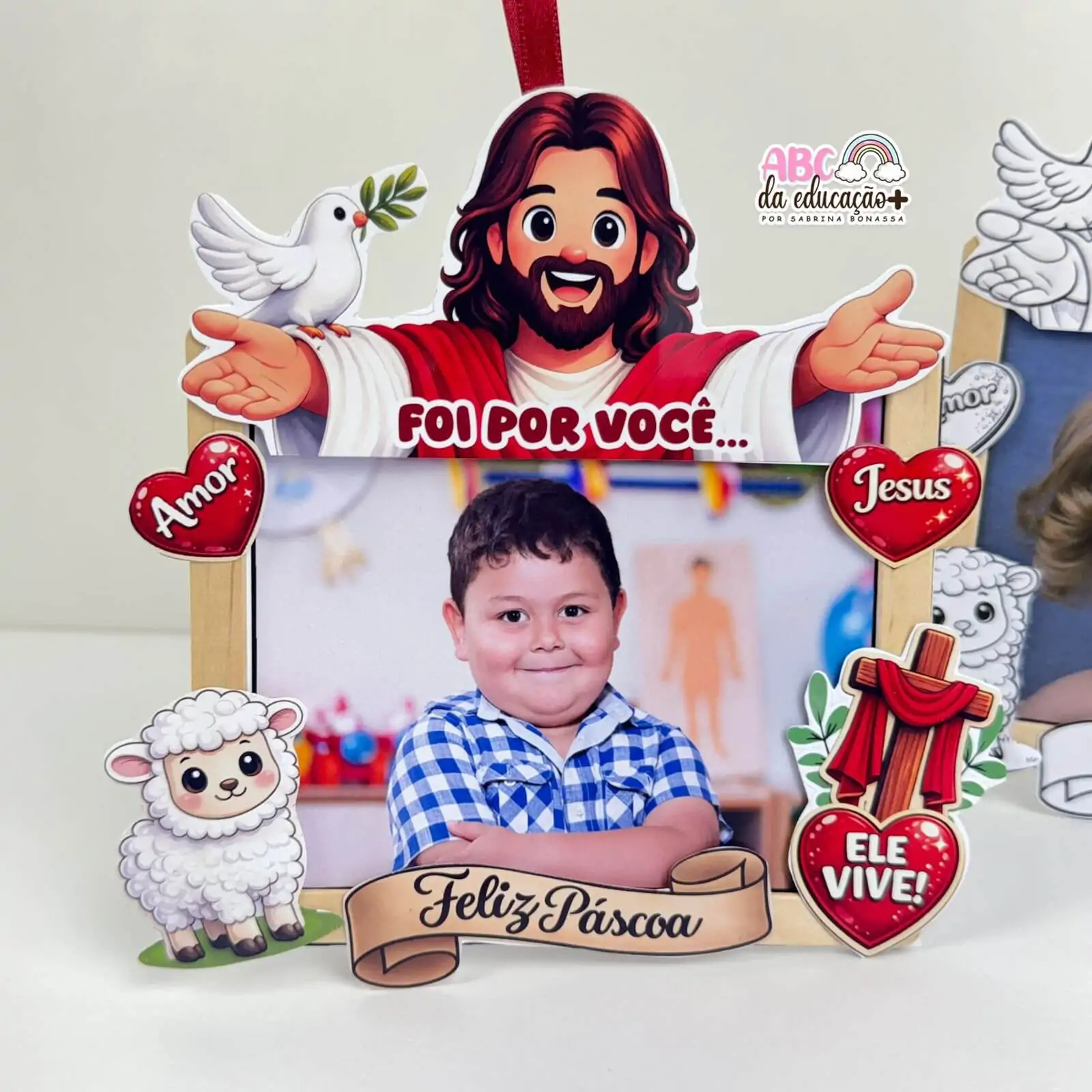 Lembrancinha Porta-Retrato Páscoa Cristã