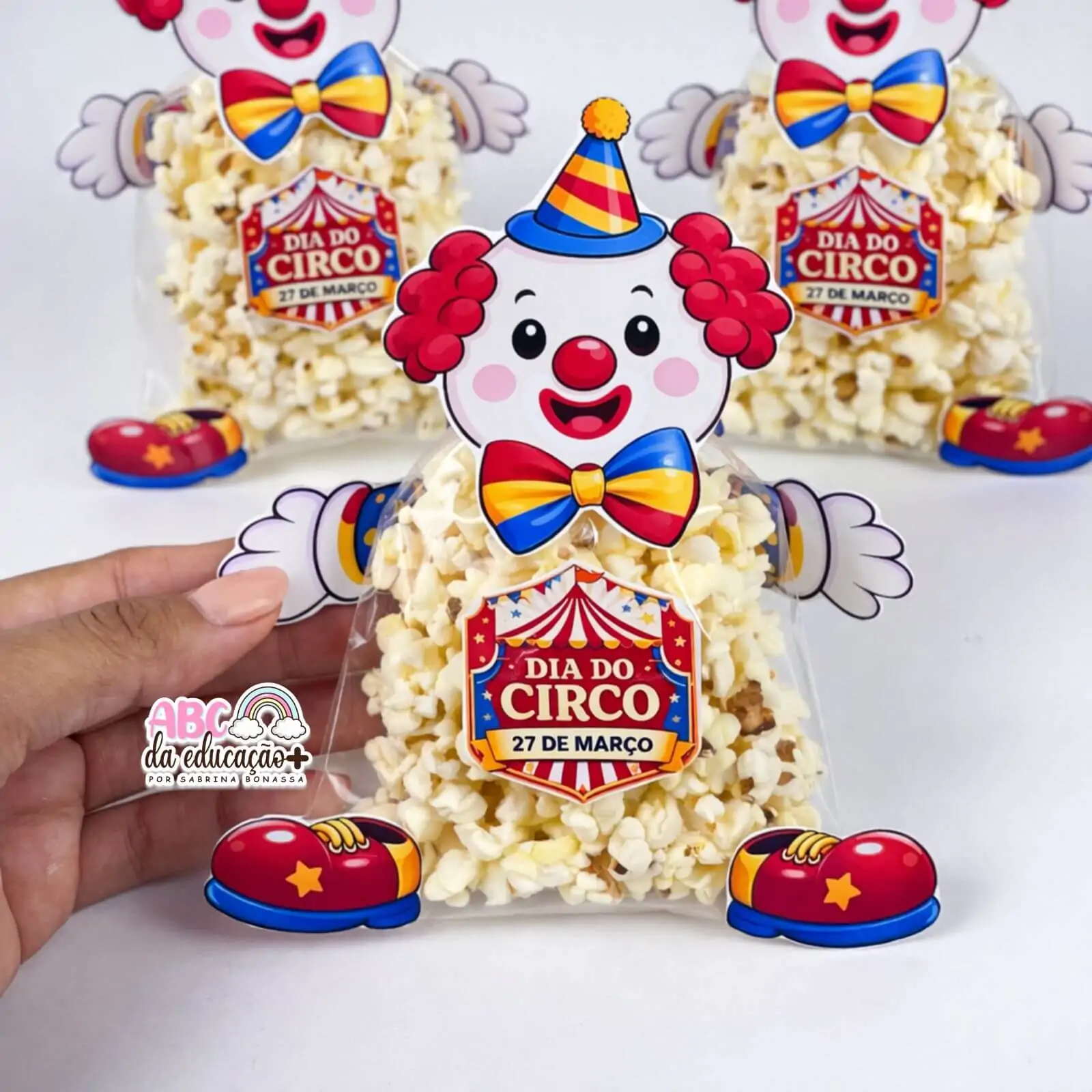 Lembrancinha Dia do Circo – Palhaço Pipoca - Imagem 3