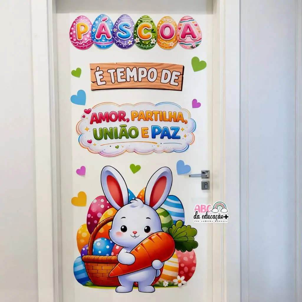 Painel de Páscoa para Porta – Coelhinho - Imagem 2