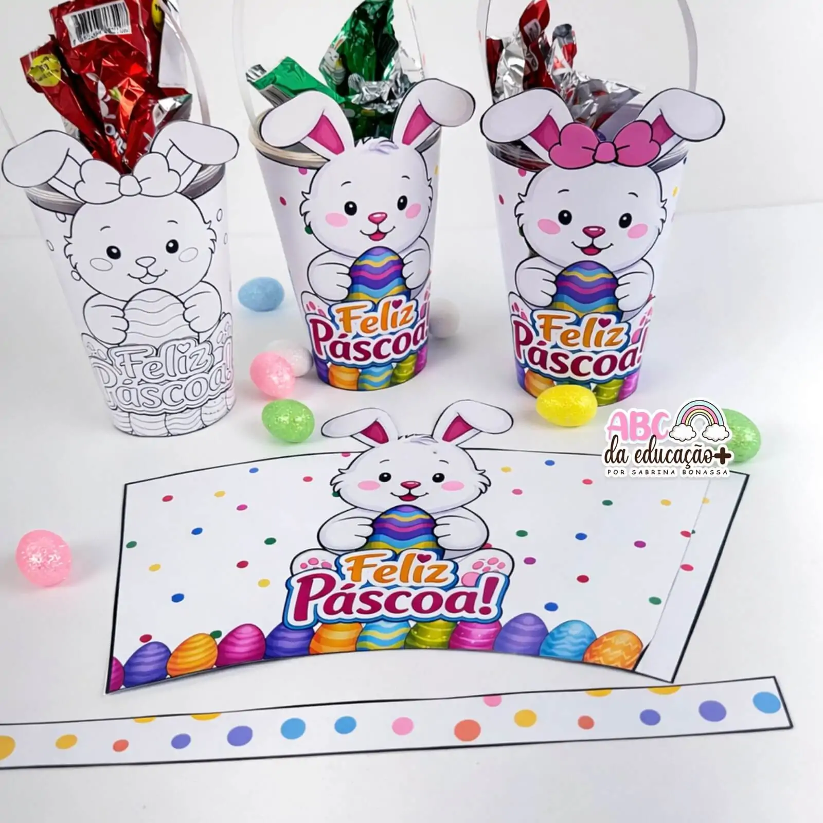 Lembrancinha Copo de Páscoa Coelhinho - Imagem 6
