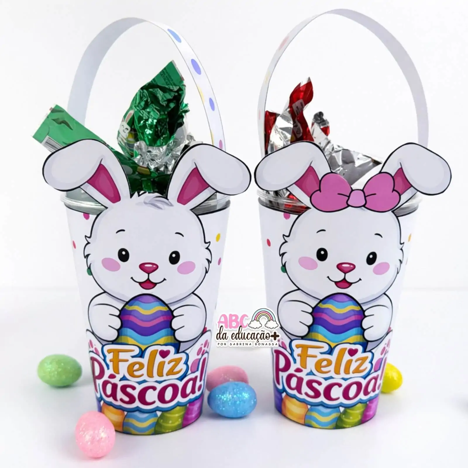 Lembrancinha Copo de Páscoa Coelhinho