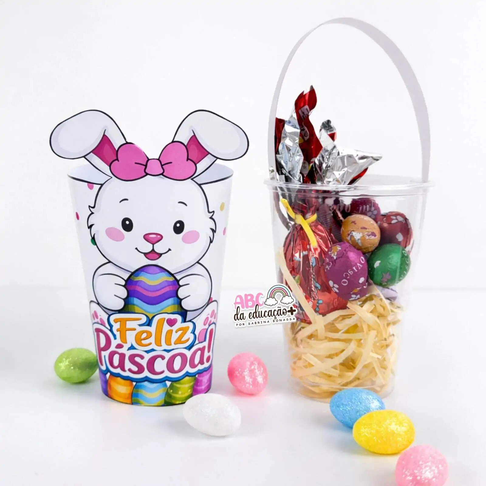 Lembrancinha Copo de Páscoa Coelhinho - Imagem 5